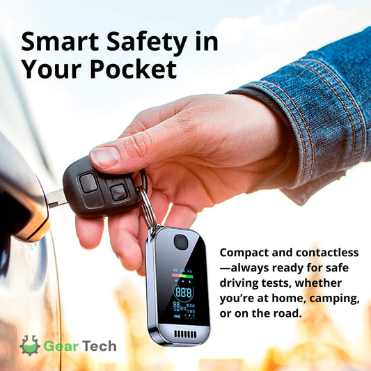 Professional Breathalyzer Alcohol Meter | High-Precision, Contactless Design & Ideal for Home, Camping, or Safe Driving