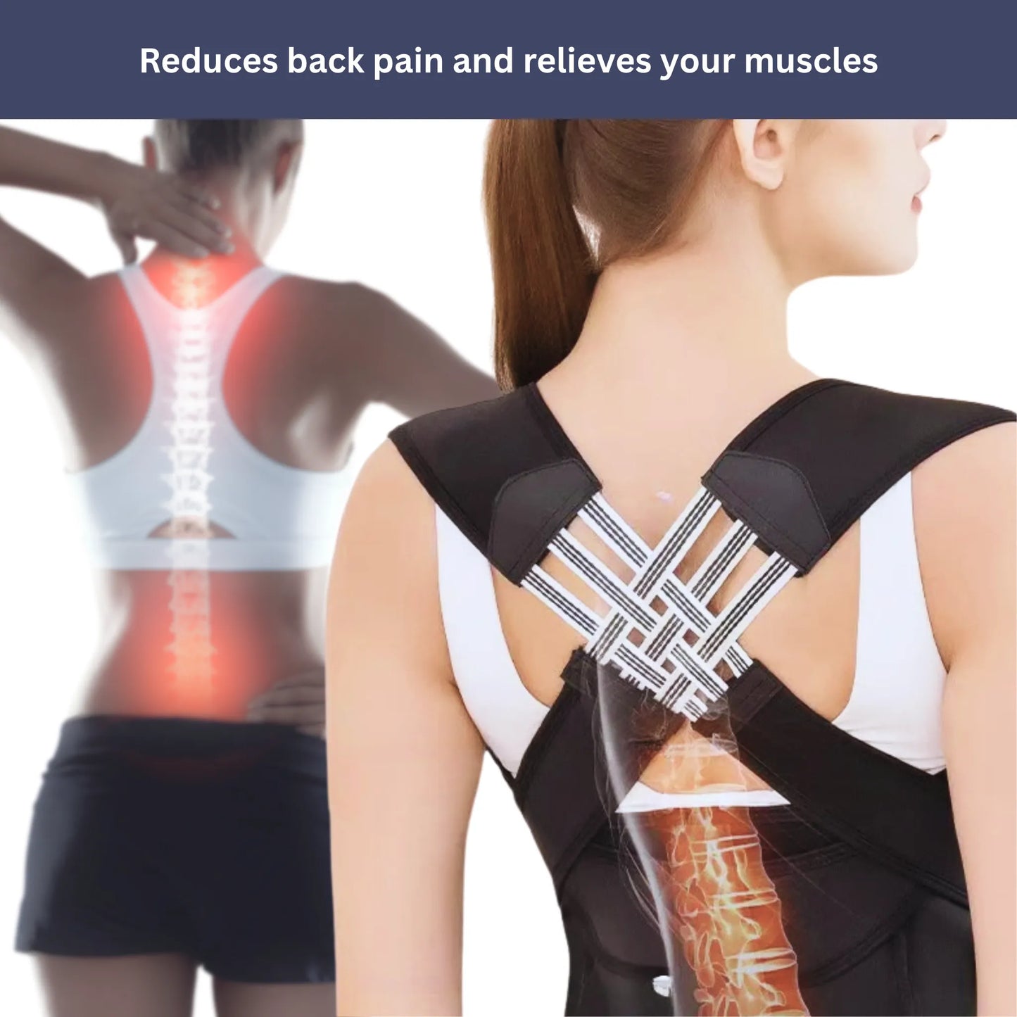 Back Support and Posture Corrector | Adjustable, Comfortable & Ideal for Improving Confidence and Posture
