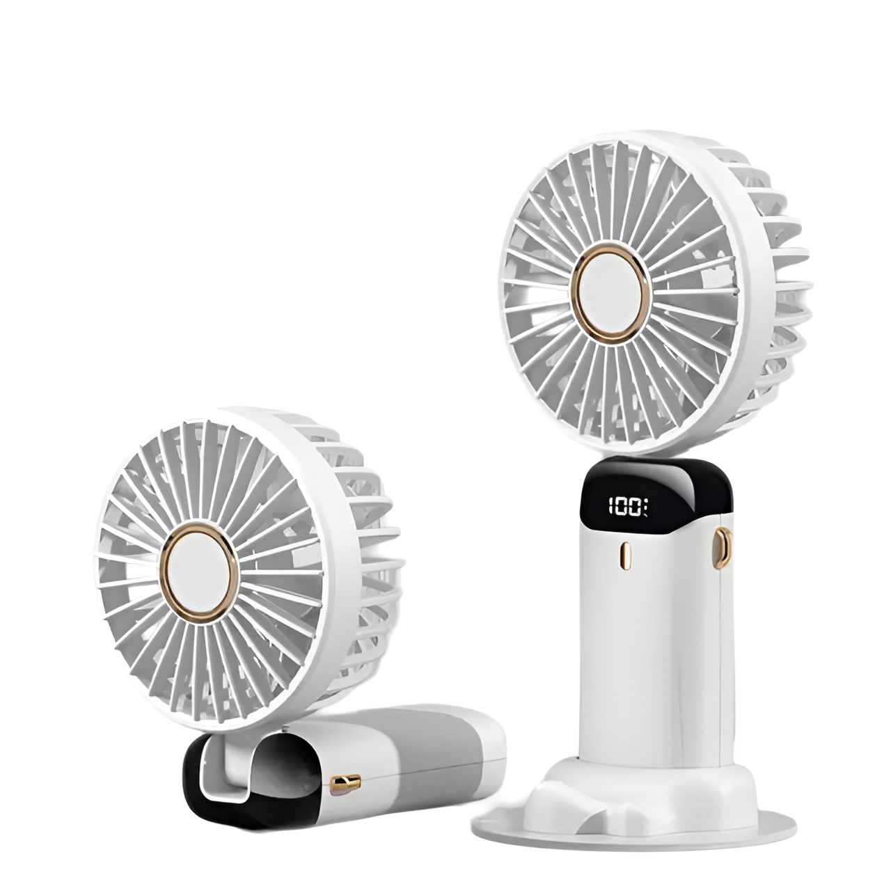 Rechargeable Handheld Mini Fan | 5-Speed, 90-Degree Adjustable & Quiet for Office, Home & Outdoor Use