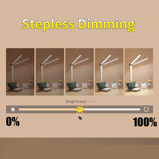 LED Table Lamp | Reading Light | USB Rechargeable. Dimmable & Touch-Controlled for Reading