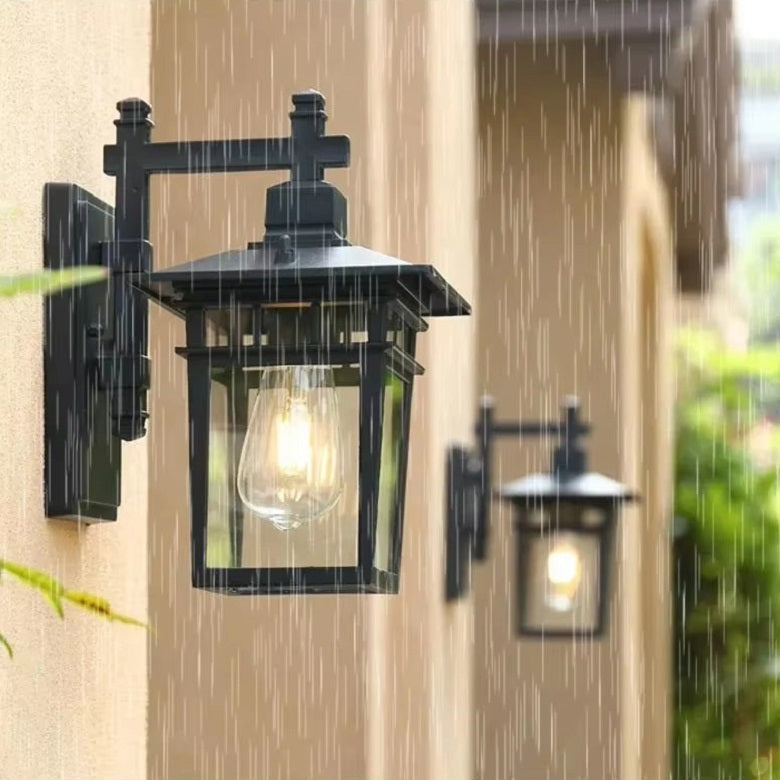 Outdoor Waterproof Wall Lantern Light | Modern Aluminum Sconce for Backyard. Porch & Garden