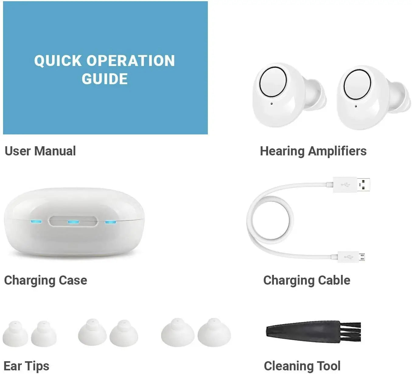 Bluetooth Hearing Aids – Rechargeable In-Ear Digital Hearing Aid with App Control | Discreet, Lightweight & Budget-Friendly for Adults & Seniors