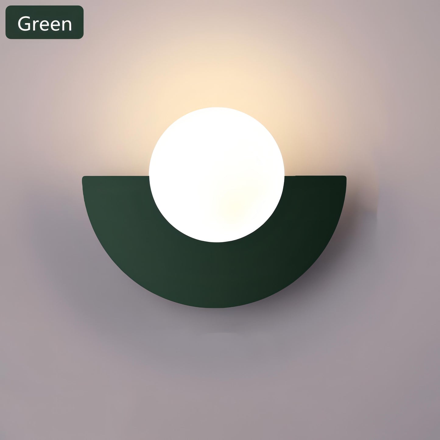 Nordic Semicircle Wall Lamp - Modern LED Fixture for Living Room, Bedroom & Hallway Lighting