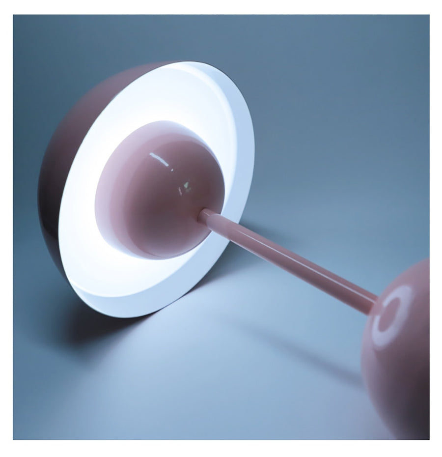 Minimalist Flowerpot Table Lamp - Rechargeable Bedside Lamp & Cordless Design Mushroom Shaped Lamps