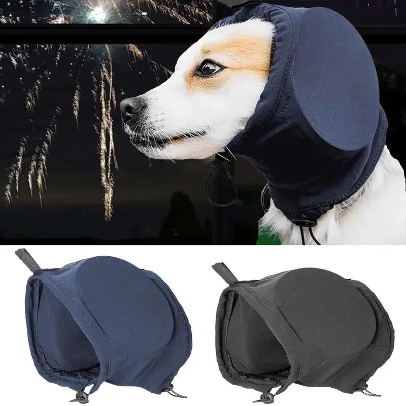 Noise-Suppressing Dog Ear Protectors | Comfortable, Breathable Polyester for Fireworks & Thunderstorm Anxiety Relief