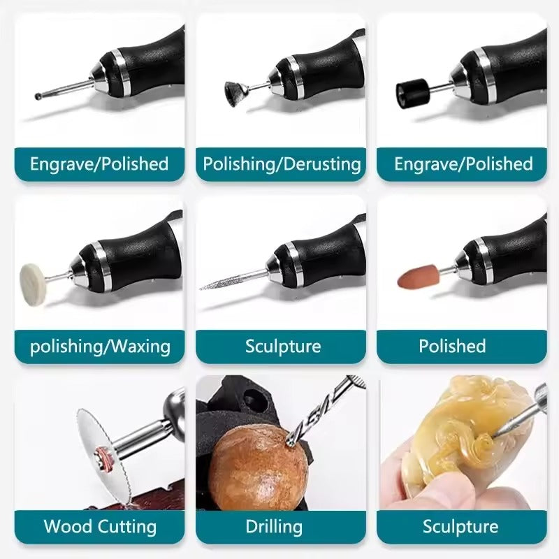 Cordless Electric Engraving Pen | Adjustable Speed Up to 15,000 RPM for Wood, Glass, and Metal Projects