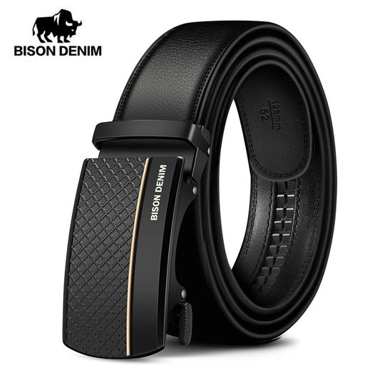 Men's Genuine Leather Belt | Automatic Buckle, Durable & Stylish for Everyday Wear
