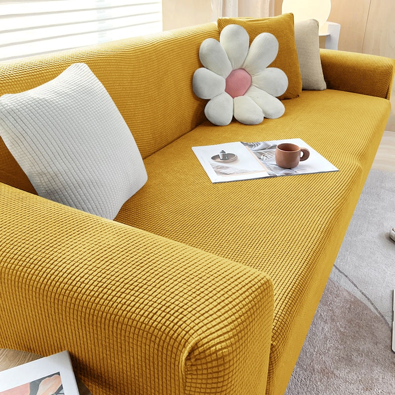 Textured Stretch Sofa Cover | Non-Slip, Machine Washable & Protective for 1-Seater, 2-Seater, and 3-Seater Sofas