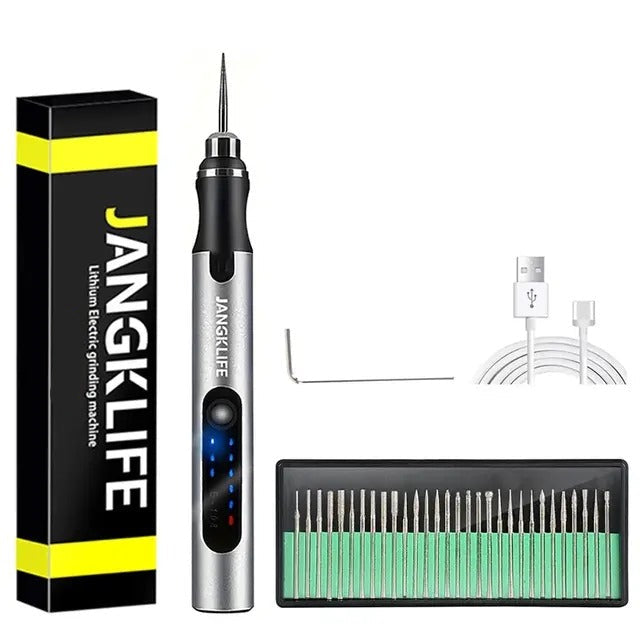 Cordless Electric Engraving Pen | Adjustable Speed Up to 15,000 RPM for Wood, Glass, and Metal Projects