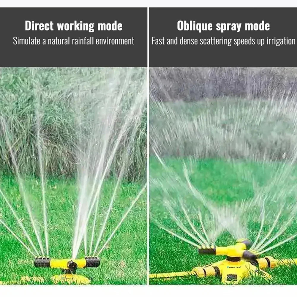 360° Rotating Lawn Sprinkler | Stable, Multi-Angle Nozzles for Even Coverage in Large Gardens