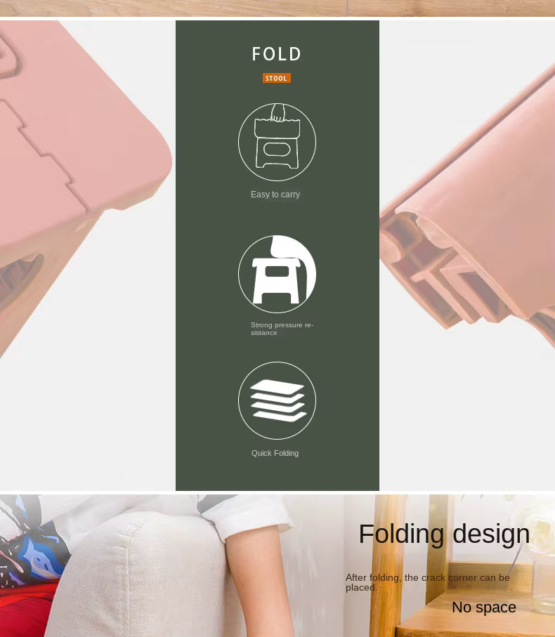 Folding Step Stool with Handle | Lightweight. Durable & Space-Saving for Kitchen. Bathroom. Office & Outdoor Use