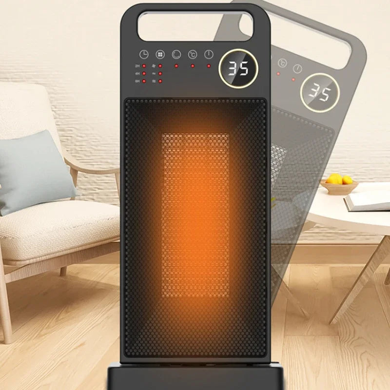 2000W Electric Room Heater | Remote Control, Touch Screen & Vertical 120° Oscillation for Home Use