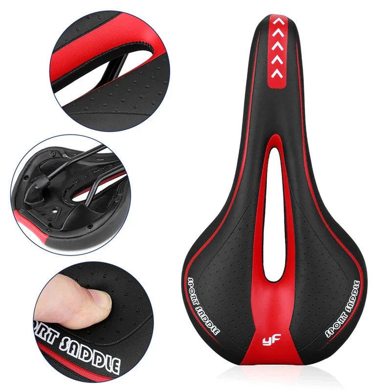 Extra Soft Gel Bicycle Saddle | Ergonomic Hollow Design & Non-Slip Surface for MTB and Road Biking