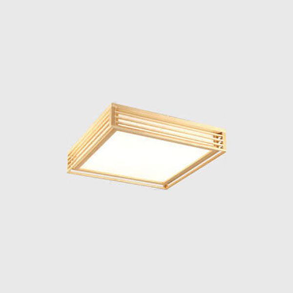 LED Flush Mount Ceiling Light | Modern Wood & Acrylic Design with Dimmable Color Temperatures for Low Ceilings & Various Rooms