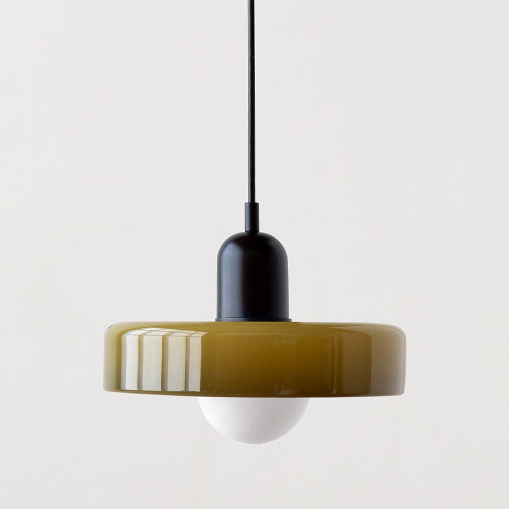 Colored Glass Bauhaus Pendant Light Fixture for Modern Home Decor & Dining Spaces