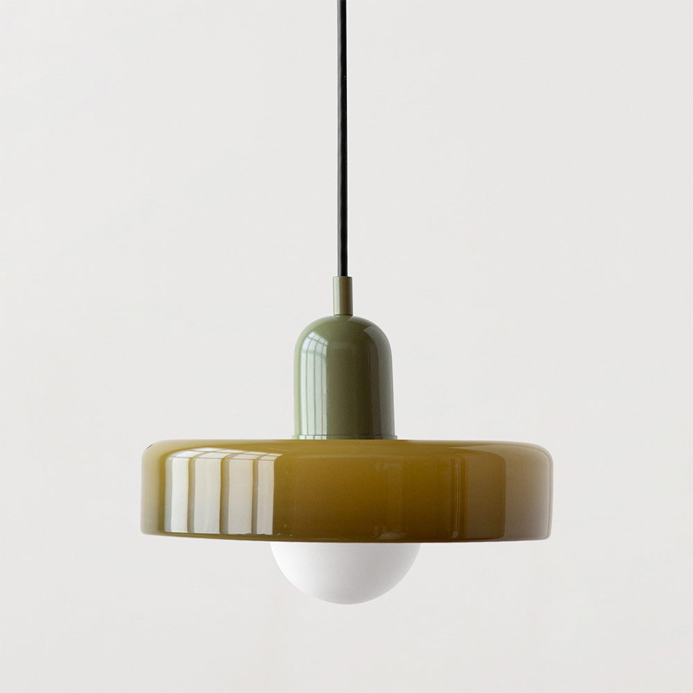 Colored Glass Bauhaus Pendant Light Fixture for Modern Home Decor & Dining Spaces