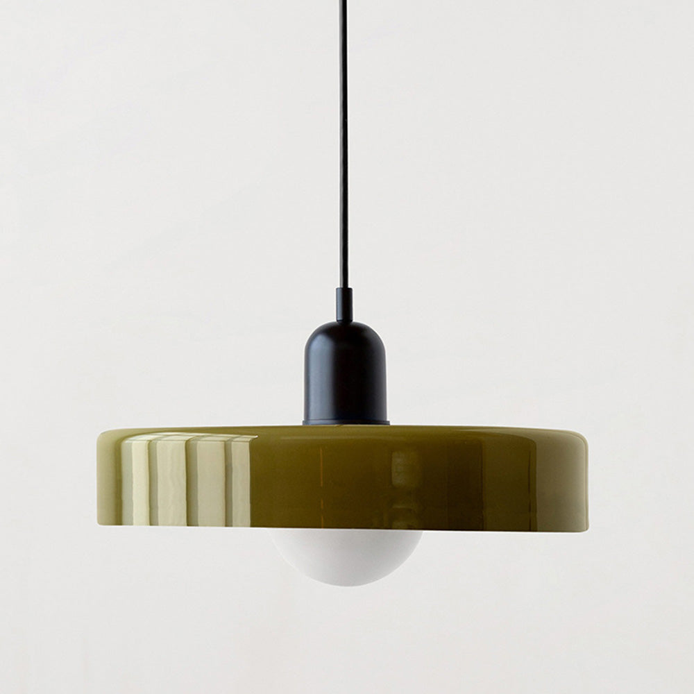 Colored Glass Bauhaus Pendant Light Fixture for Modern Home Decor & Dining Spaces