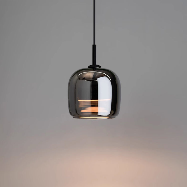 Nordic Black Glass Pendant Light Fixture - Modern Hanging Lamp for Kitchen Island & Dining Room