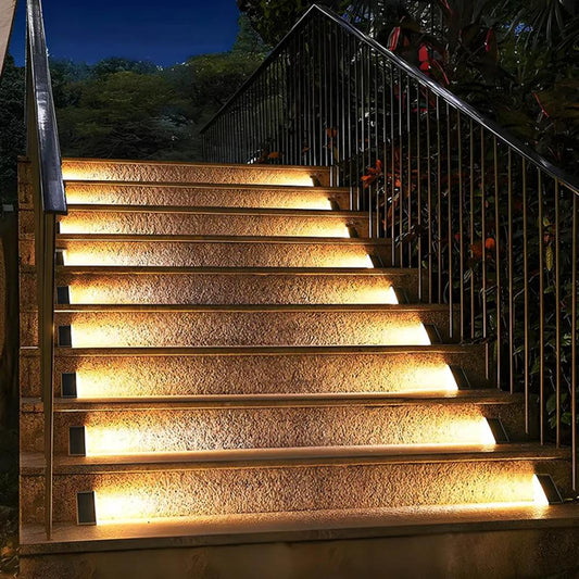 Outdoor Solar Stair Lights | Energy-Efficient LED. Weather-Resistant & Ideal for Garden Pathways and Driveways