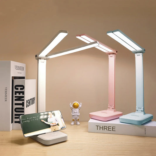 LED Table Lamp | Reading Light | USB Rechargeable. Dimmable & Touch-Controlled for Reading