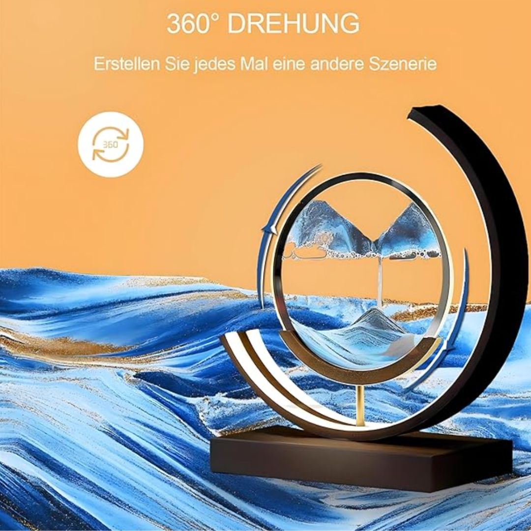 Illuminated Sand Art | Dynamic, Stress-Reducing Decor for Living Room, Bedroom & Office | Accessories for Lounge Room