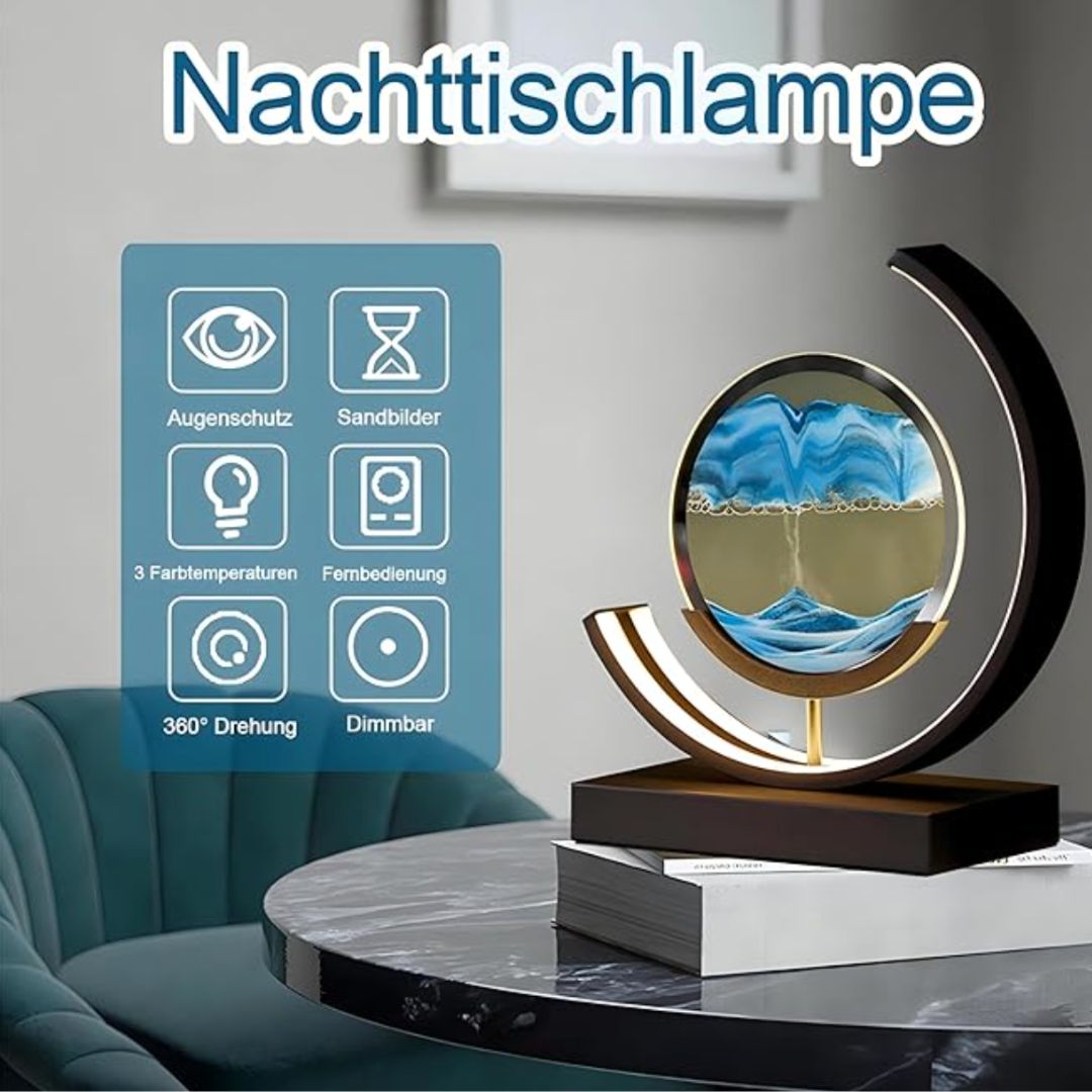 Illuminated Sand Art | Dynamic, Stress-Reducing Decor for Living Room, Bedroom & Office | Accessories for Lounge Room