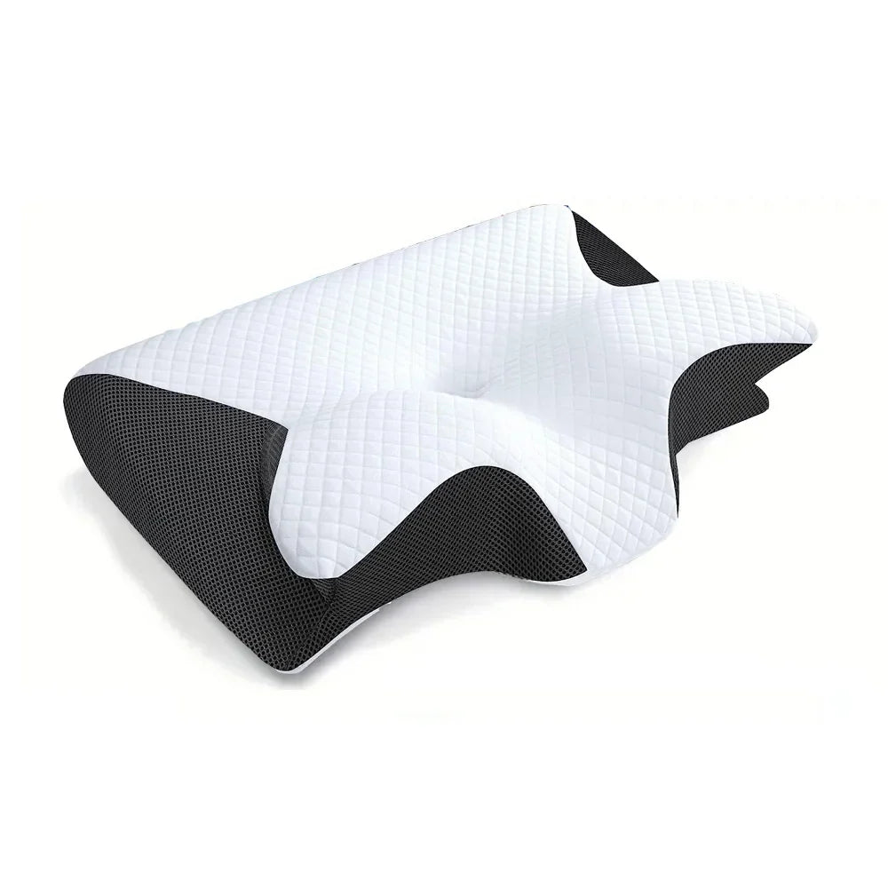 Memory Foam Cervical Pillow | Ergonomic 2-in-1 Design for Neck Pain Relief & Comfortable Sleep