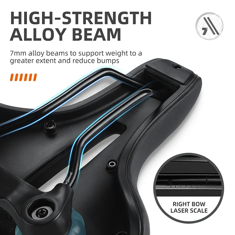 High Elastic Shock Absorbing Bicycle Saddle | Waterproof, Breathable & Comfortable for Mountain and Road Biking