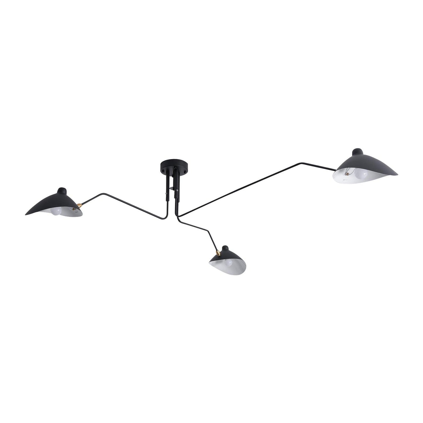 LED Ceiling Light Fixture - Serge Mouille Style - Adjustable Arm Design for Living Room & Modern Spaces