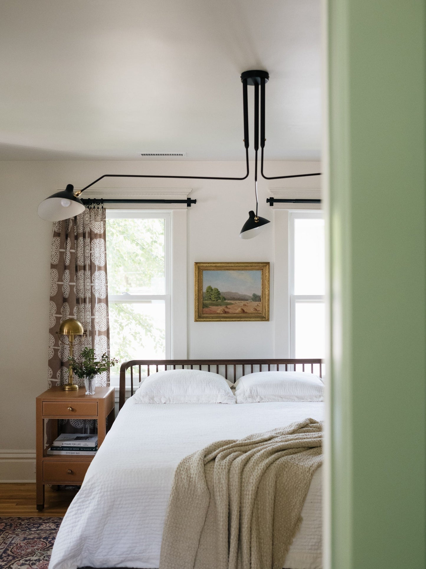 LED Ceiling Light Fixture - Serge Mouille Style - Adjustable Arm Design for Living Room & Modern Spaces