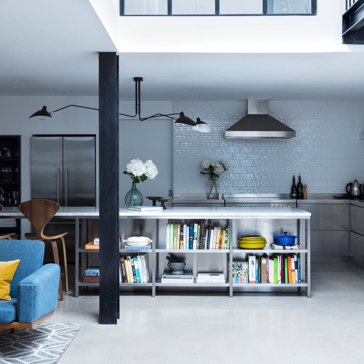 LED Ceiling Light Fixture - Serge Mouille Style - Adjustable Arm Design for Living Room & Modern Spaces