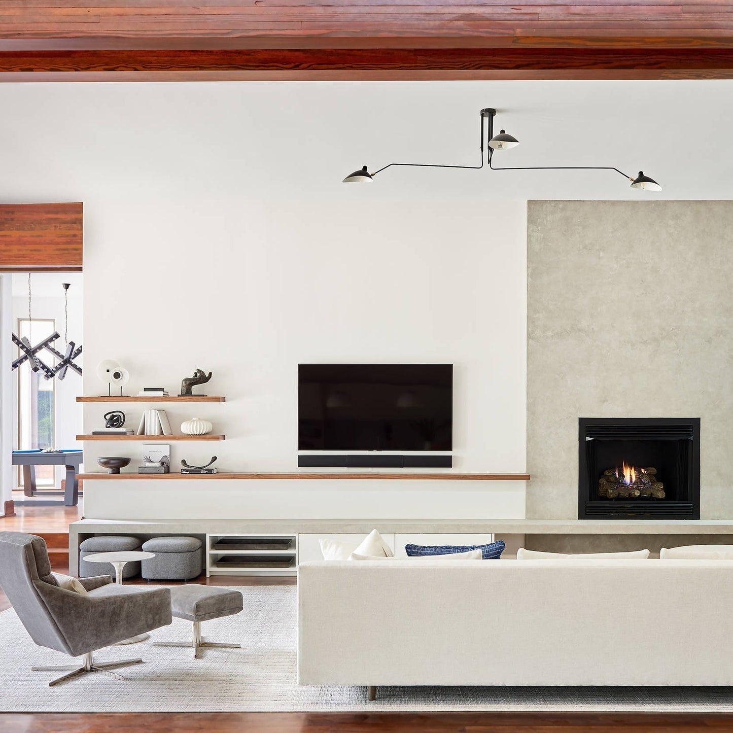 LED Ceiling Light Fixture - Serge Mouille Style - Adjustable Arm Design for Living Room & Modern Spaces