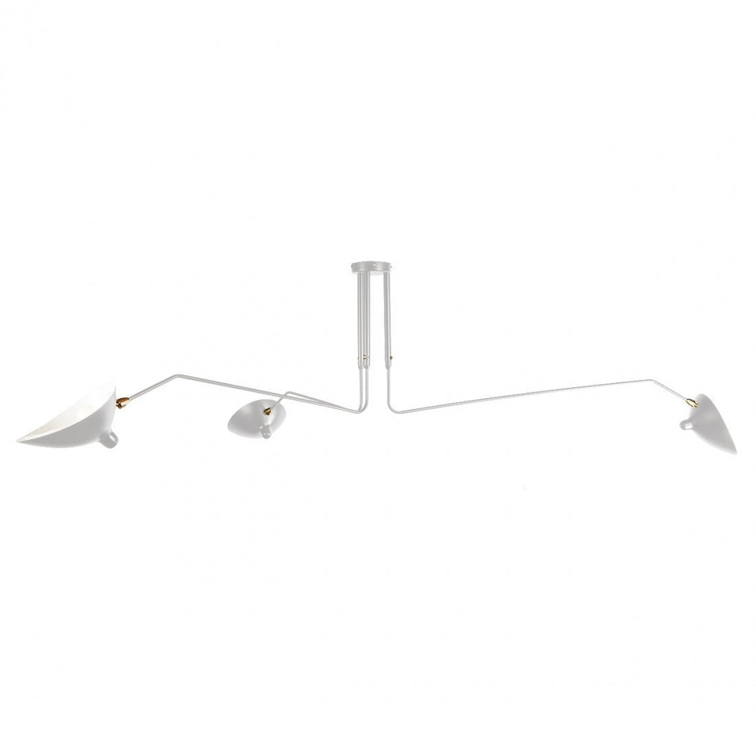 LED Ceiling Light Fixture - Serge Mouille Style - Adjustable Arm Design for Living Room & Modern Spaces