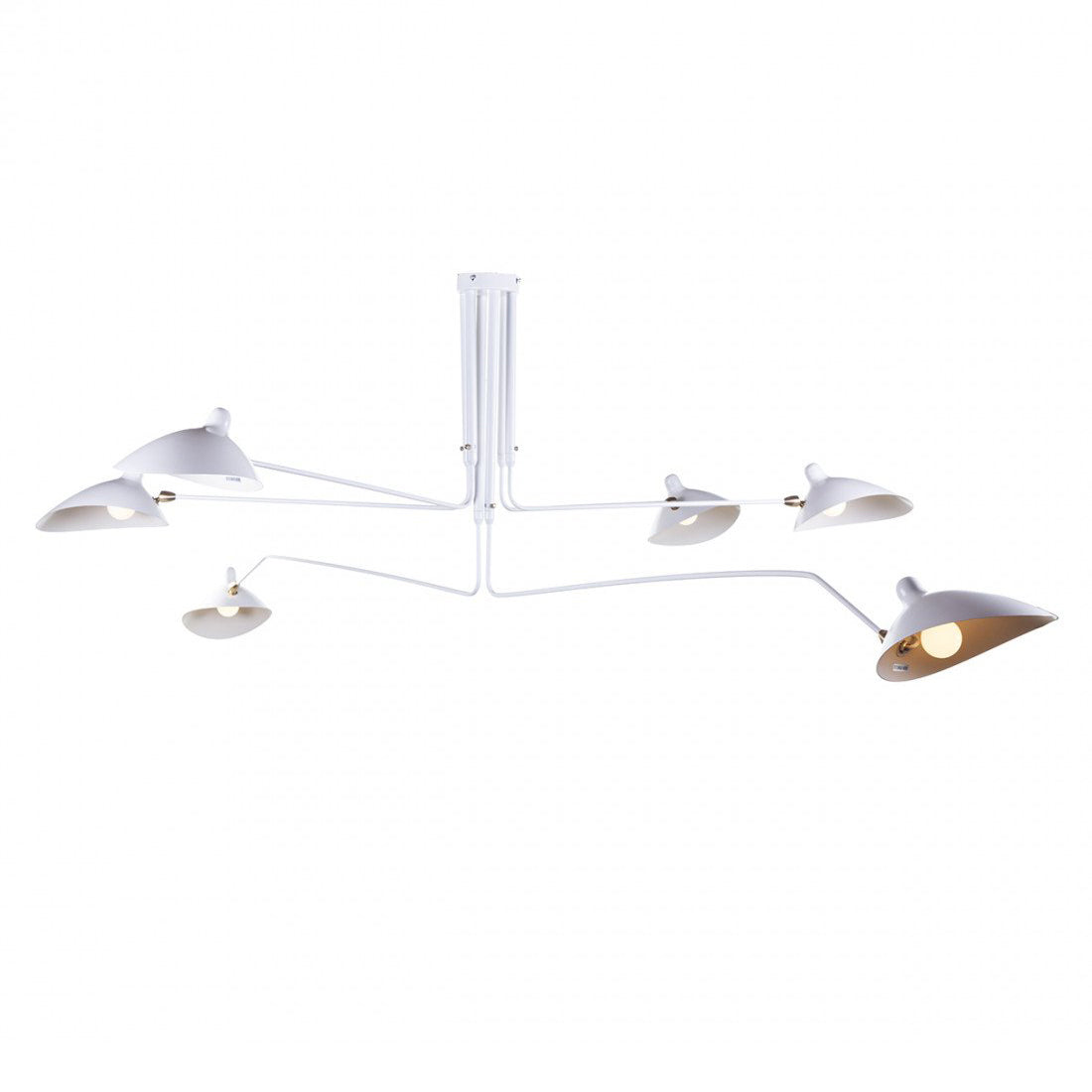 LED Ceiling Light Fixture - Serge Mouille Style - Adjustable Arm Design for Living Room & Modern Spaces