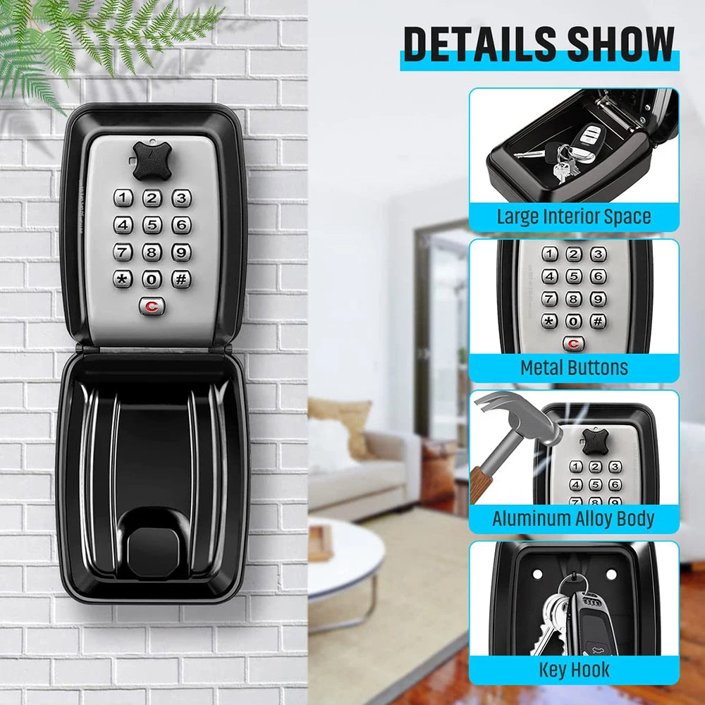 Waterproof Wall-Mounted Key Safe Box | Secure, Durable & Ideal for Outdoor Use