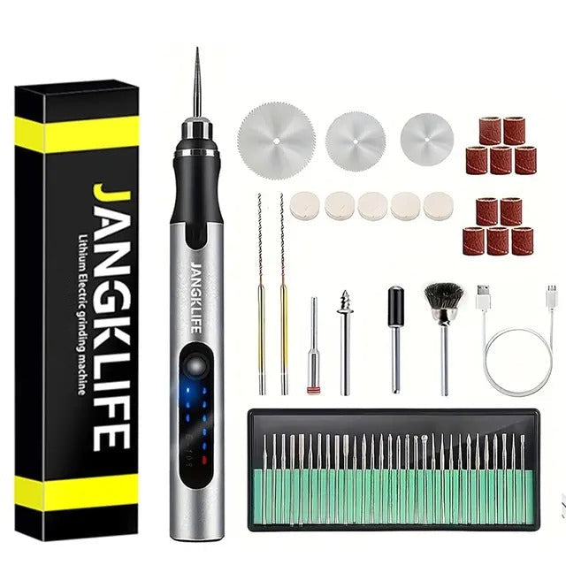 Cordless Electric Engraving Pen | Adjustable Speed Up to 15,000 RPM for Wood, Glass, and Metal Projects
