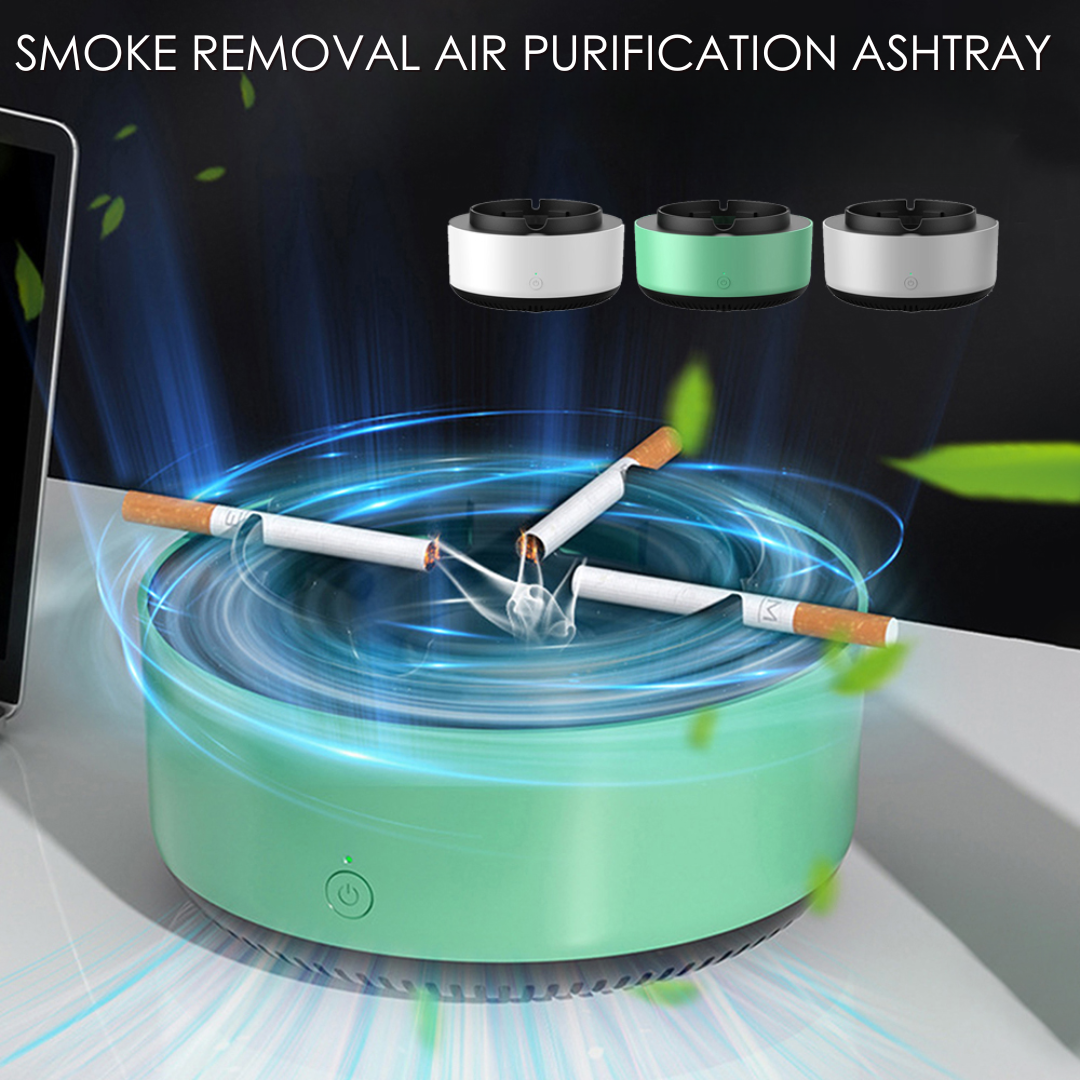 Smoke Removal Air Purifier Ashtray | Air Filters for Cigarette smoke | Advanced Multi-Layered Filtration & Silent Fans for Indoor Use