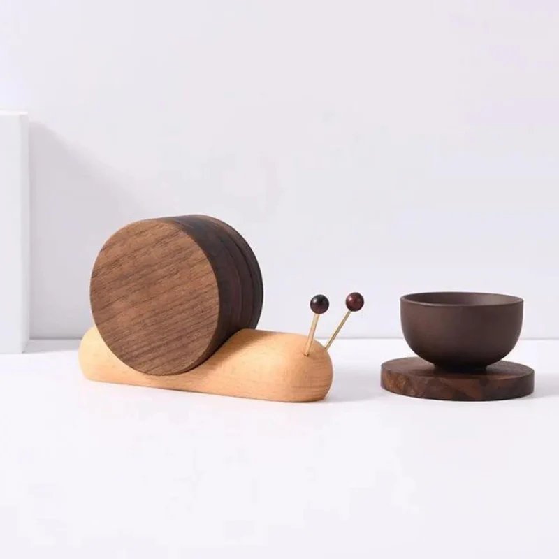 Walnut Coasters | Scandinavian Design, Durable & Eco-Friendly for Table Protection