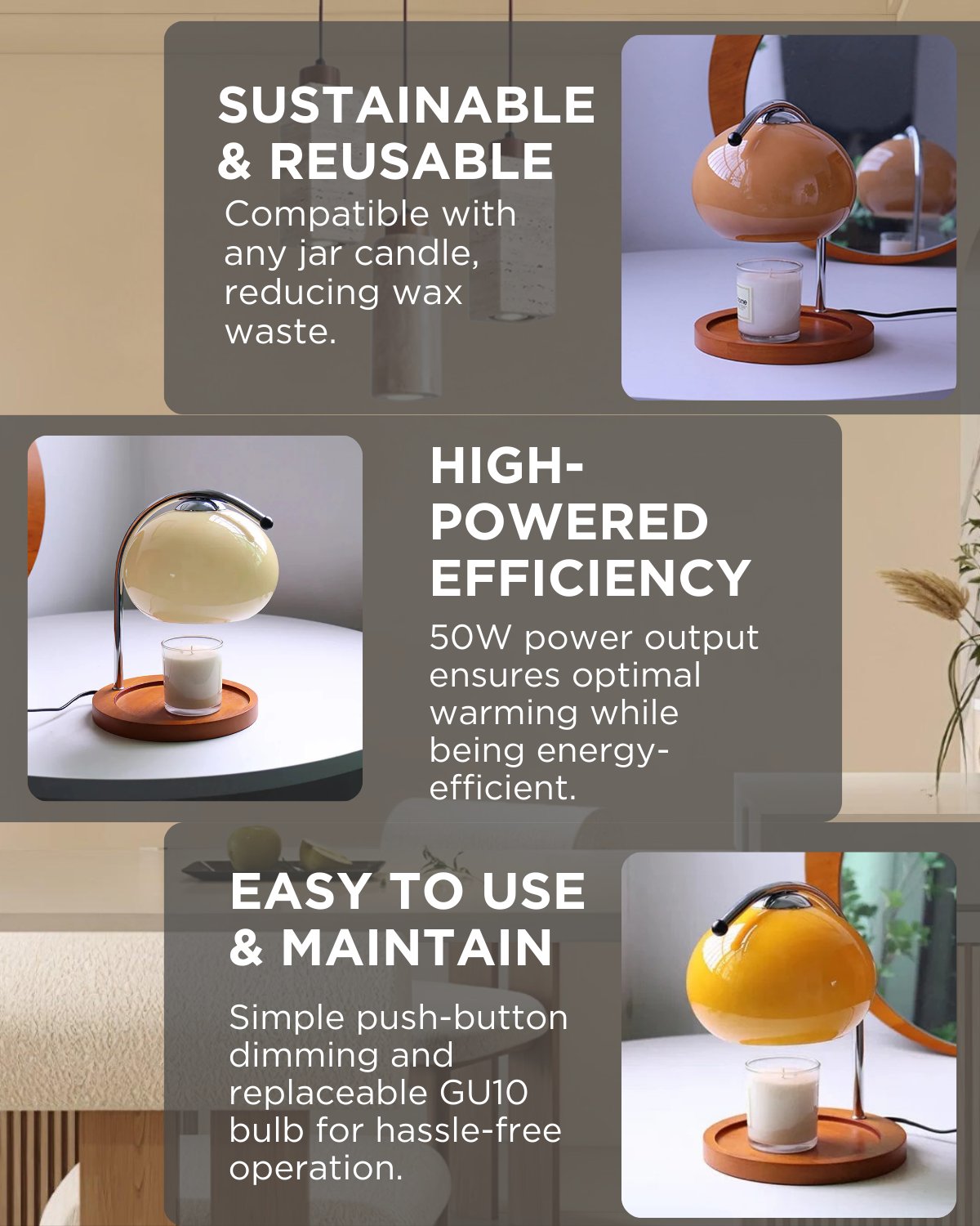 LED Flush Mount Ceiling Light - Gold Circular Fixture for Dining Room & Low Ceilings