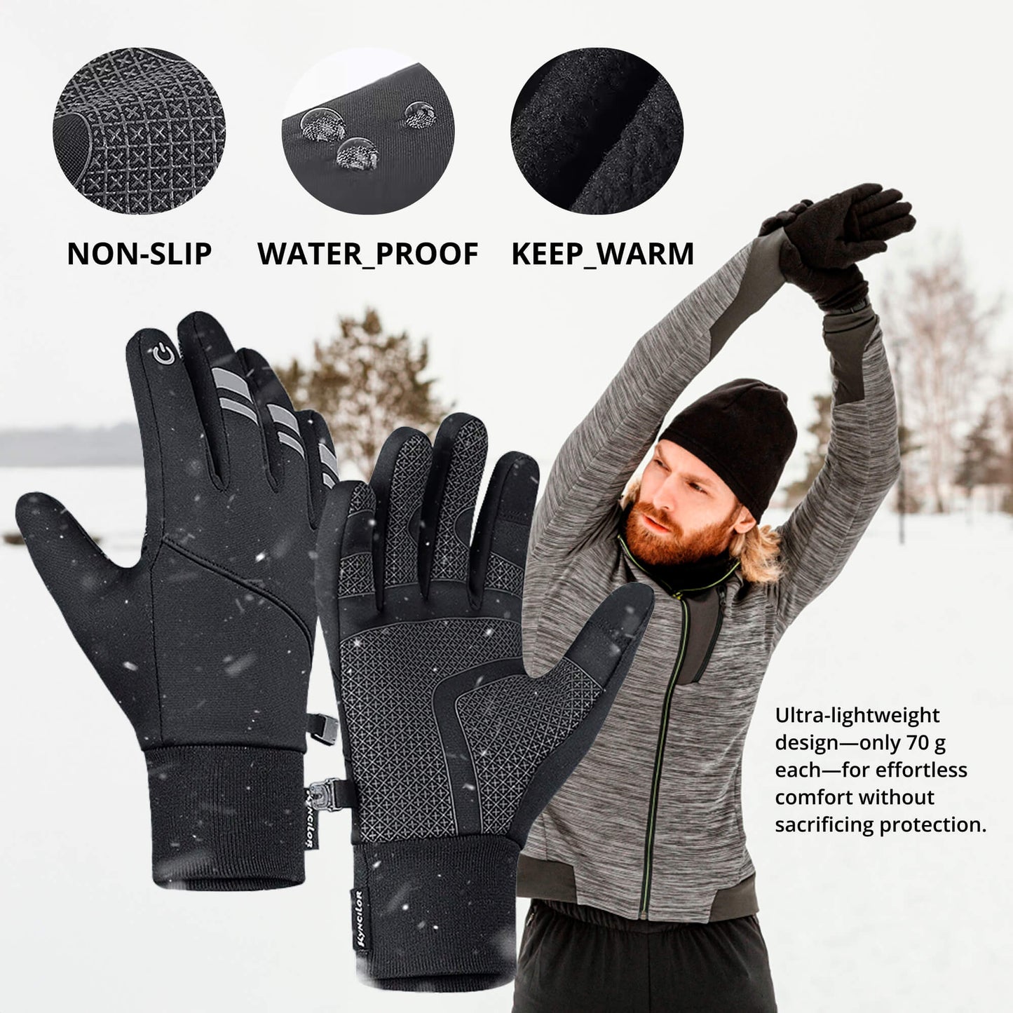 Thermal Winter Cycling Gloves UK | Waterproof, Windproof & Touchscreen Warm Running Gloves for Men & Women