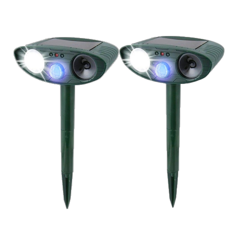 Solar Powered Ultrasonic Rabbit Repeller with Flashing Light – Effective Pest Control for Gardens and Yards