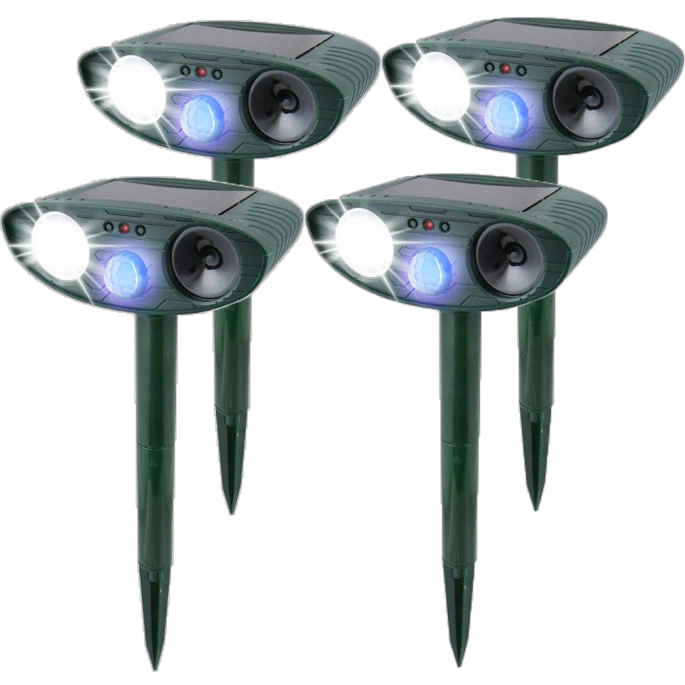 Solar Powered Ultrasonic Rabbit Repeller with Flashing Light – Effective Pest Control for Gardens and Yards