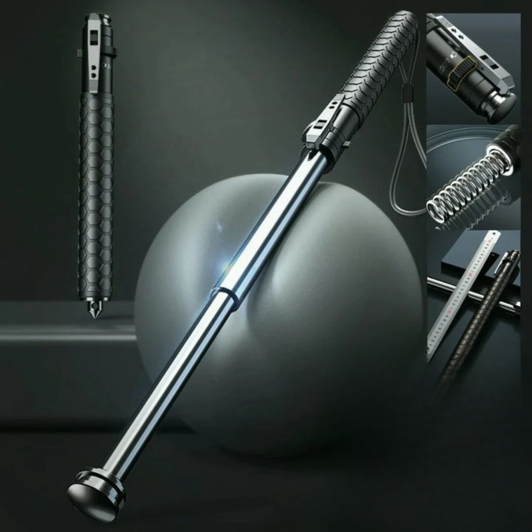 Automatic Self-Defense Walking Stick | Lightweight, Anti-Slip Grip & Compact for Hiking and Urban Safety