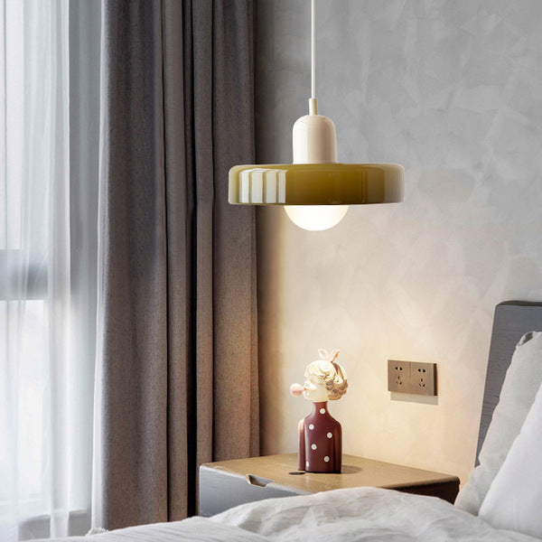 Colored Glass Bauhaus Pendant Light Fixture for Modern Home Decor & Dining Spaces