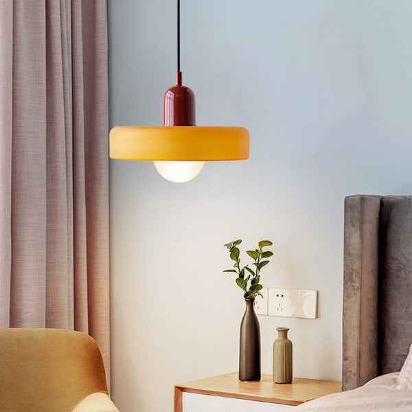 Colored Glass Bauhaus Pendant Light Fixture for Modern Home Decor & Dining Spaces