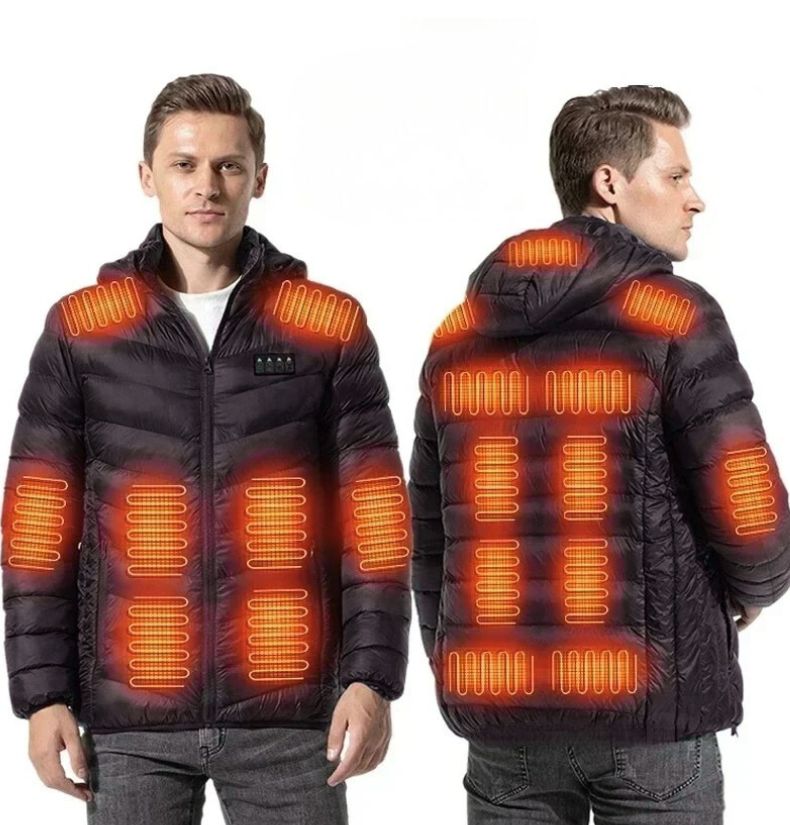 Unisex Waterproof Electric Heated Jacket | 21 Heating Zones, Lightweight & Ideal for Outdoor Activities in Cold Weather