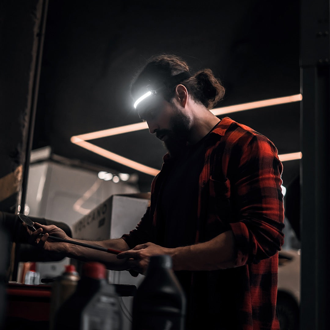 High-Performance 230° LED Headlamp with Adjustable Brightness for Outdoor Activities & Camping