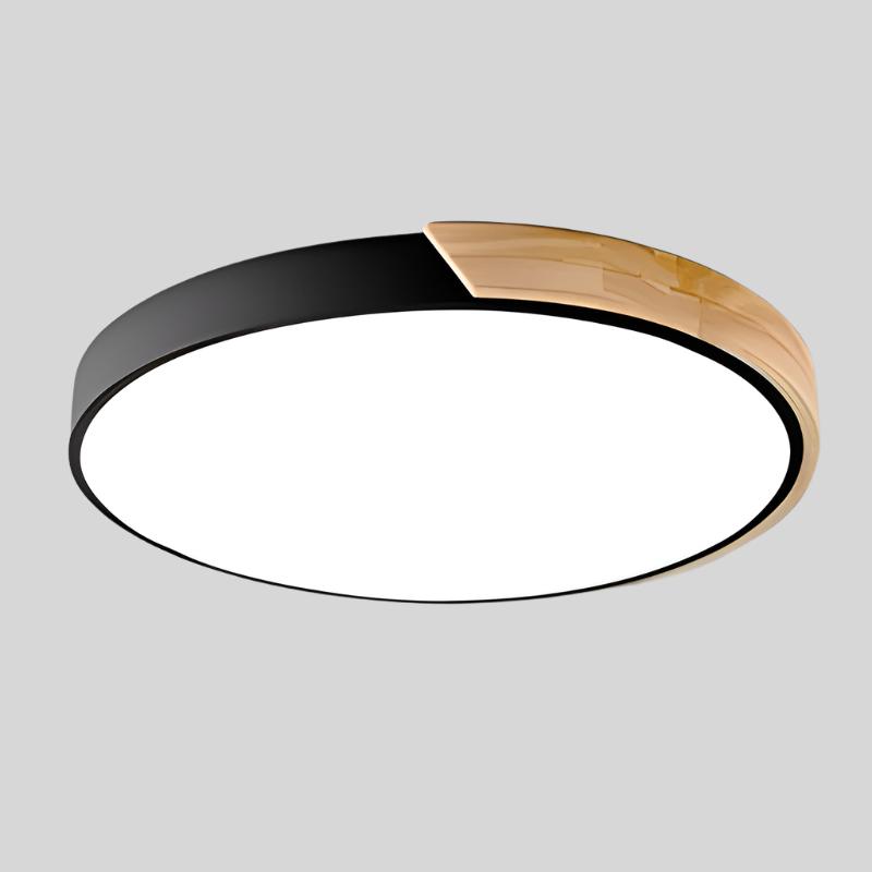 Nordic Wooden Circular Ceiling Light Fixture for Macaroon Style Home Decor & Ambient Lighting