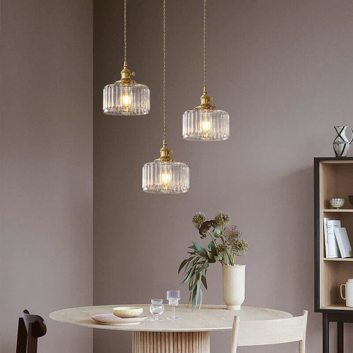 Vintage Crystal Pendant Light Fixture for Dining Room & Living Room Decor