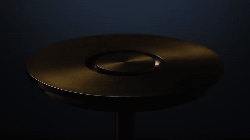 Cordless Rechargeable Modern Aura Table Lamp with Touch Controls | Wireless LED Light for Modern Side Tables and Office Desks | Minimalist Table Lamp